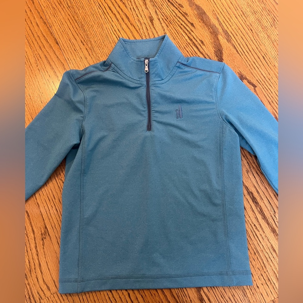 johnnie-O Teal Quarter-Zip Pullover